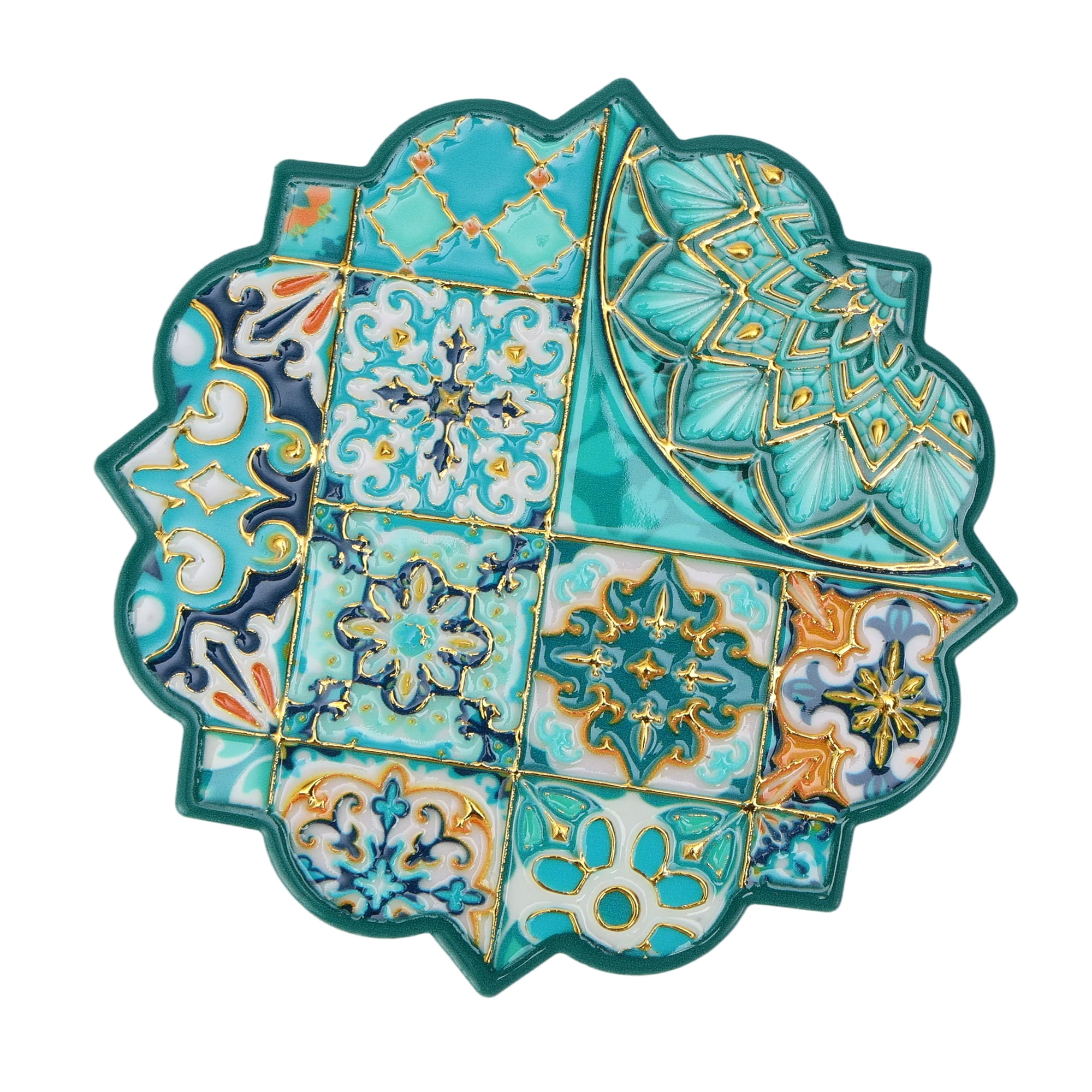 Unique Bargains Embossing Hot Stamping Drink Coaster 1 Pc [Embossing Hot Stamping 2]
