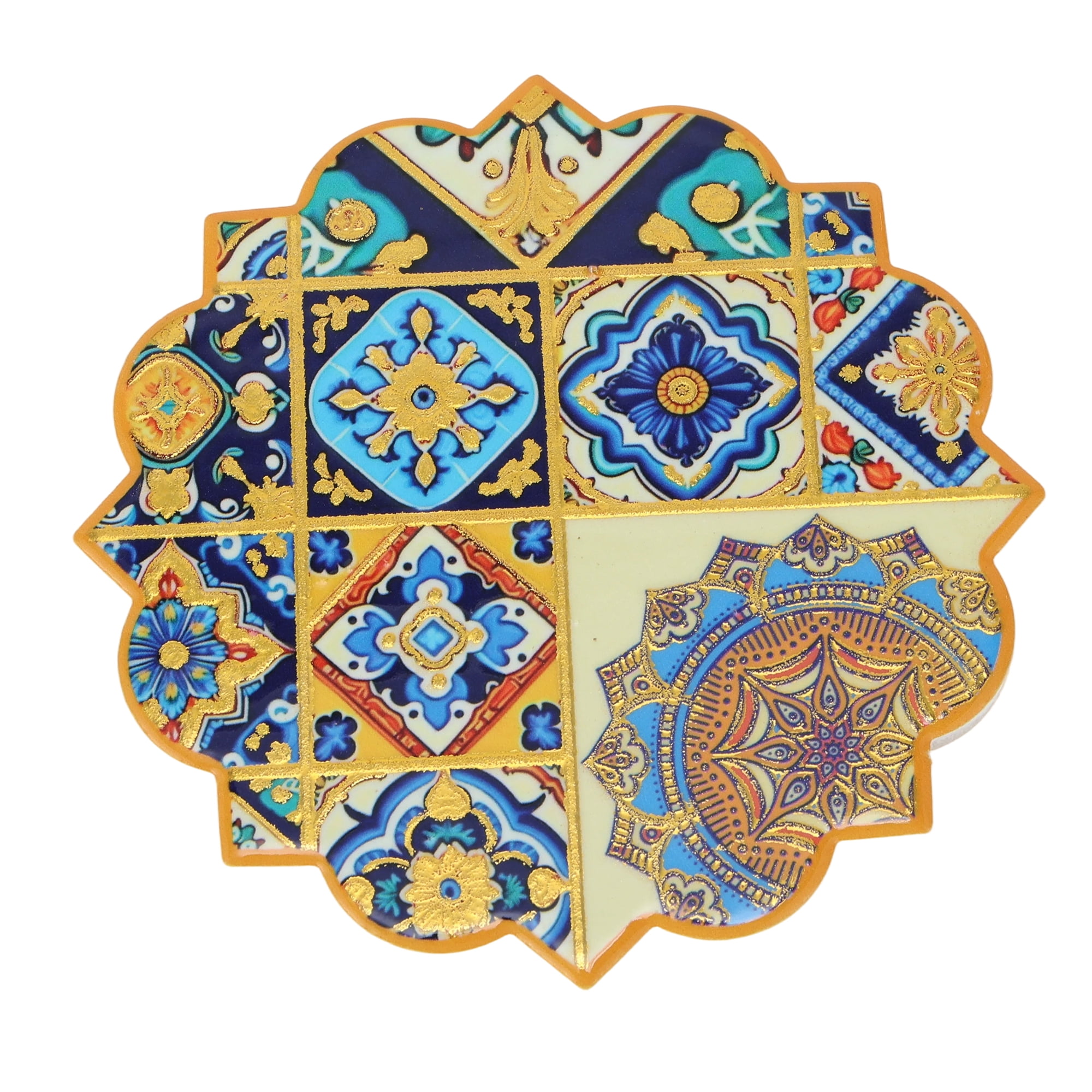 Unique Bargains Embossing Hot Stamping Drink Coaster 1 Pc [Embossing Hot Stamping 5]