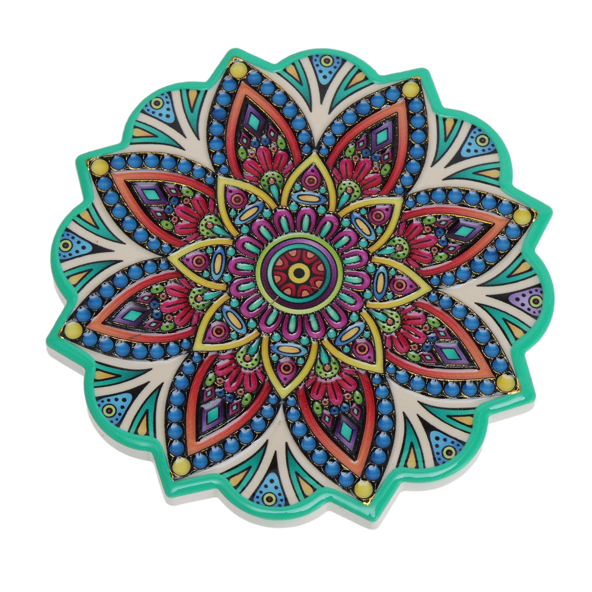 Unique Bargains Embossing Hot Stamping Drink Coaster 1 Pc [Embossing Hot Stamping B]