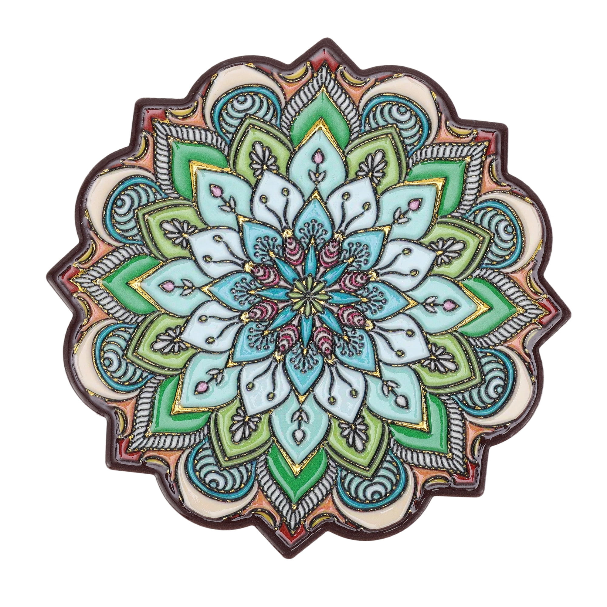 Unique Bargains Embossing Hot Stamping Drink Coaster 1 Pc [Embossing Hot Stamping C]