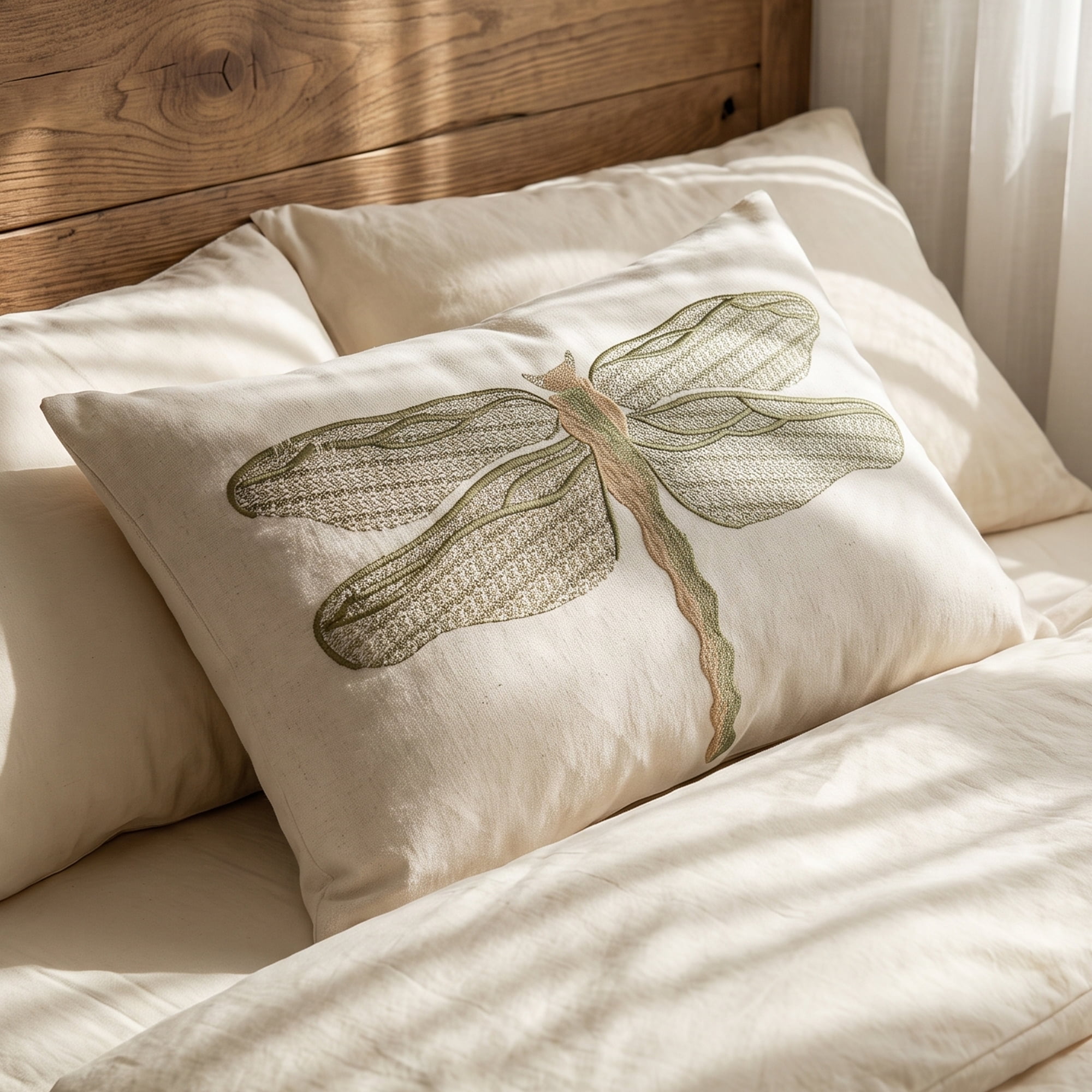 Unique Bargains Embroidered Animal Cottagecore Pillow Cover Cushion Case White 20"x12"