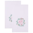 thumbnail image 1 of Unique Bargains Embroidered Pure Cotton Absorbent Towels White-1 26" x 18", 1 of 7