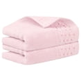 thumbnail image 1 of Unique Bargains Embroidery Pattern Hand Towels Set Cotton Comfortable Hand Towels Pink 2, 1 of 8
