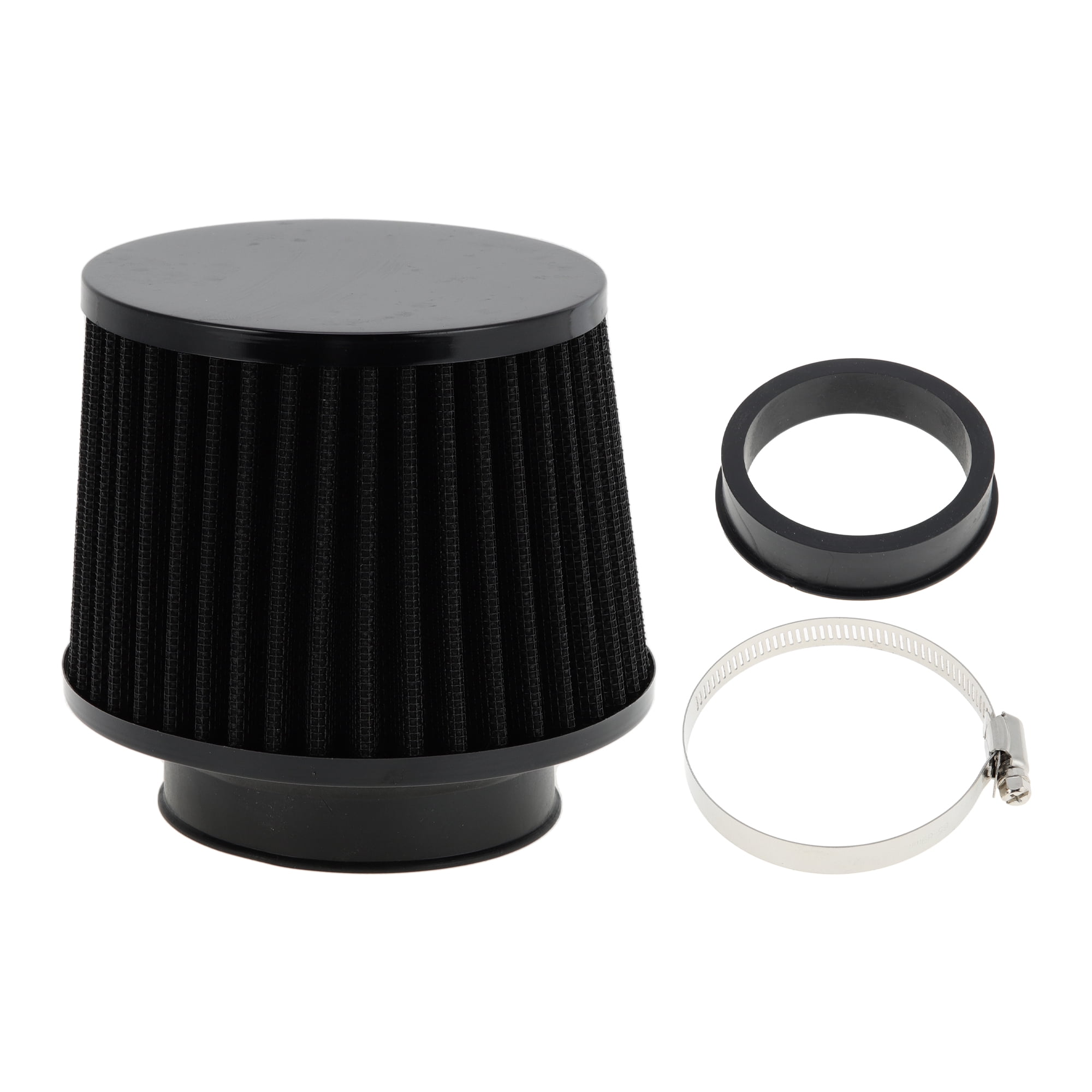 Unique Bargains Engine Air Filter High Flow Cylinder Clamp-On Cold Air Intake Filter Black