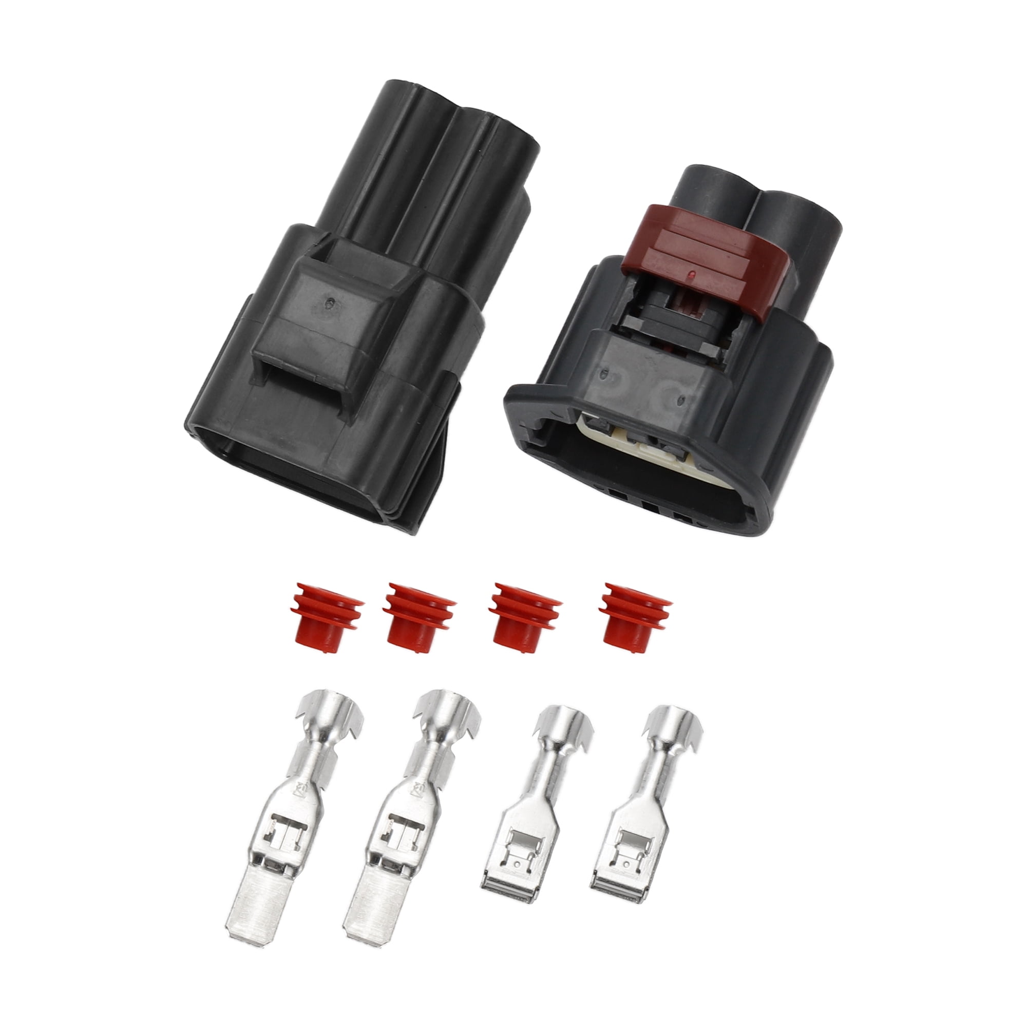 Unique Bargains Engine Cooling Fan Connector for Ford Plastic Black Waterproof