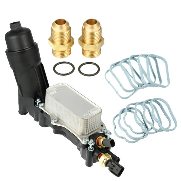Unique Bargains Engine Oil Cooler Housing with Graskets Sensor Assembly for Chrysler 200 3.6L V6 Engine 68105583AF