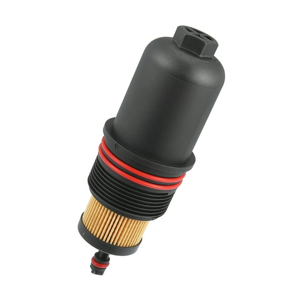 Unique Bargains Engine Oil Filter Housing Cover Cap FT4Z-6A832-C for Ford Edge 2.7L 2015-2021 Plastic Black