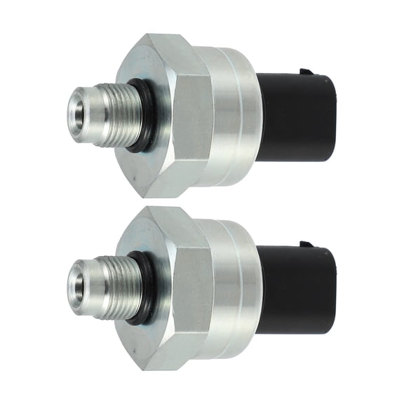 Engine Oil Pressure Sensor for BMW M3 Base 3.2L L6 - Gas Metal 34521164458 Black Silver Tone 2 Pcs