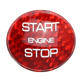 Unique Bargains Engine Start Stop Button Cover Ignition Starter Switch Sticker Red for Land Rover Discovery