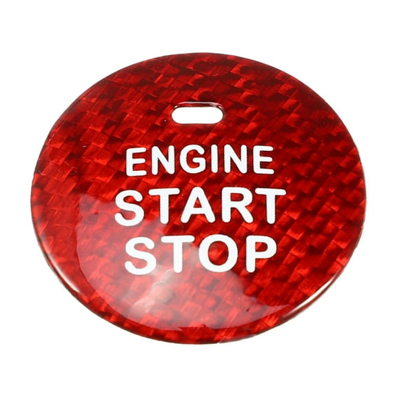 Unique Bargains Engine Start Stop Button Cover Ignition Starter Switch Sticker Red for Subaru WRX Red
