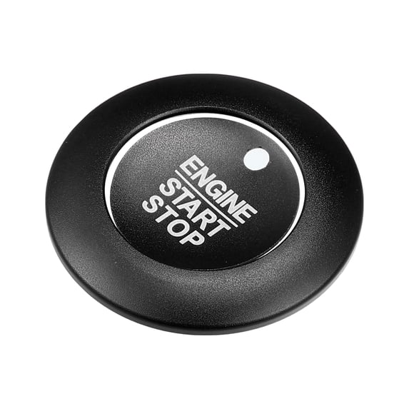 Unique Bargains Engine Start Stop Button Cover Kit Push Start Button Trim Sticker for Ford Explorer 2020-2022 for Ford Explorer Hybrid 2020-2021 Aluminum Alloy Black