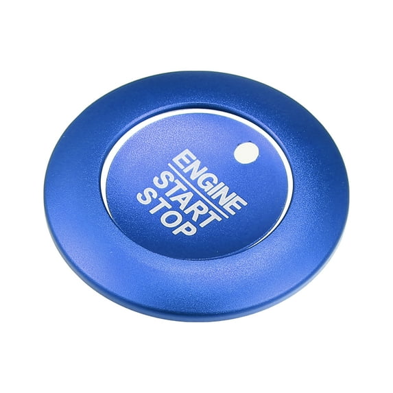 Unique Bargains Engine Start Stop Button Cover Kit Push Start Button Trim Sticker for Ford Explorer 2020-2022 for Ford Explorer Hybrid 2020-2021 Aluminum Alloy Blue