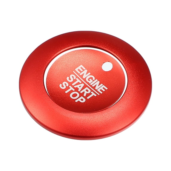 Unique Bargains Engine Start Stop Button Cover Kit Push Start Button Trim Sticker for Ford Explorer 2020-2022 for Ford Explorer Hybrid 2020-2021 Aluminum Alloy Red