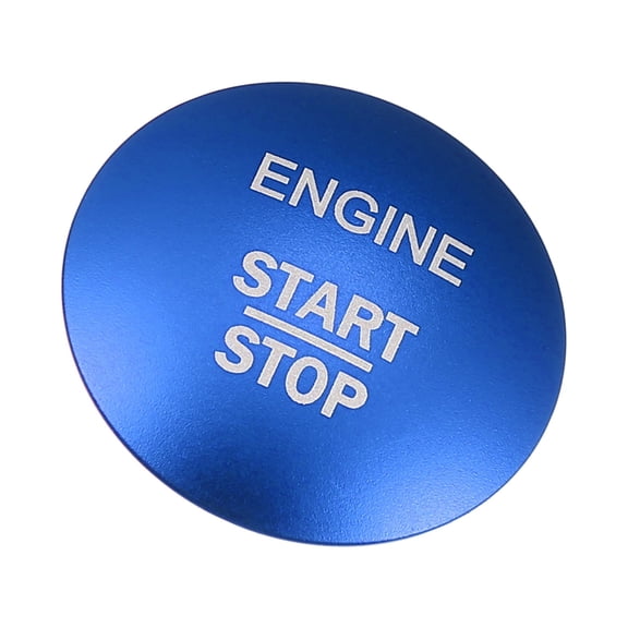 Unique Bargains Engine Start Stop Button Cover Push Start Button Sticker for Mercedes-for benz E-Class Aluminum Alloy Blue