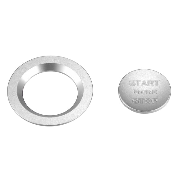 Unique Bargains Engine for Start Stop Button Cover Trim Kit for Land for Rover Discovery 4 LR4 for Range for Rover Sport Silver Tone