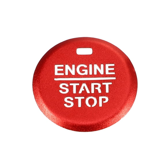 Unique Bargains Engine Start Stop Ignition Button Cover Decal Interior Trim Sticker for Ford for Mustang 2015-2021 Red