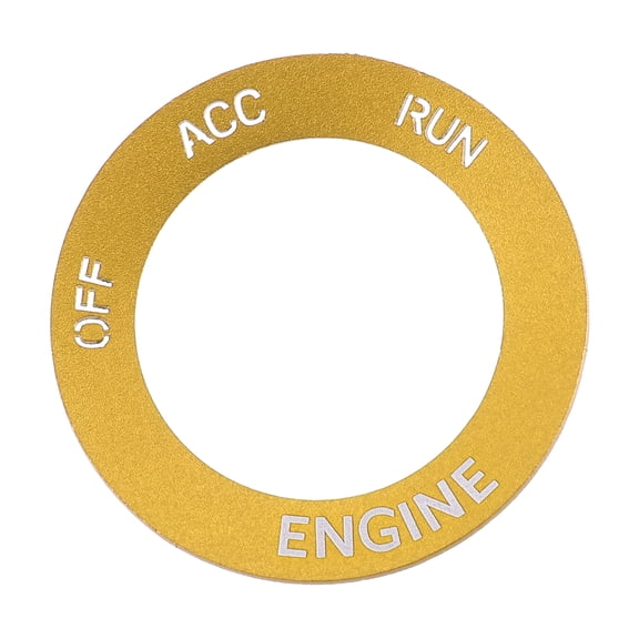 Unique Bargains Engine Start Stop Ignition Button Cover Sticker for Dodge Durango 2014-2020 Aluminum Alloy Gold Tone
