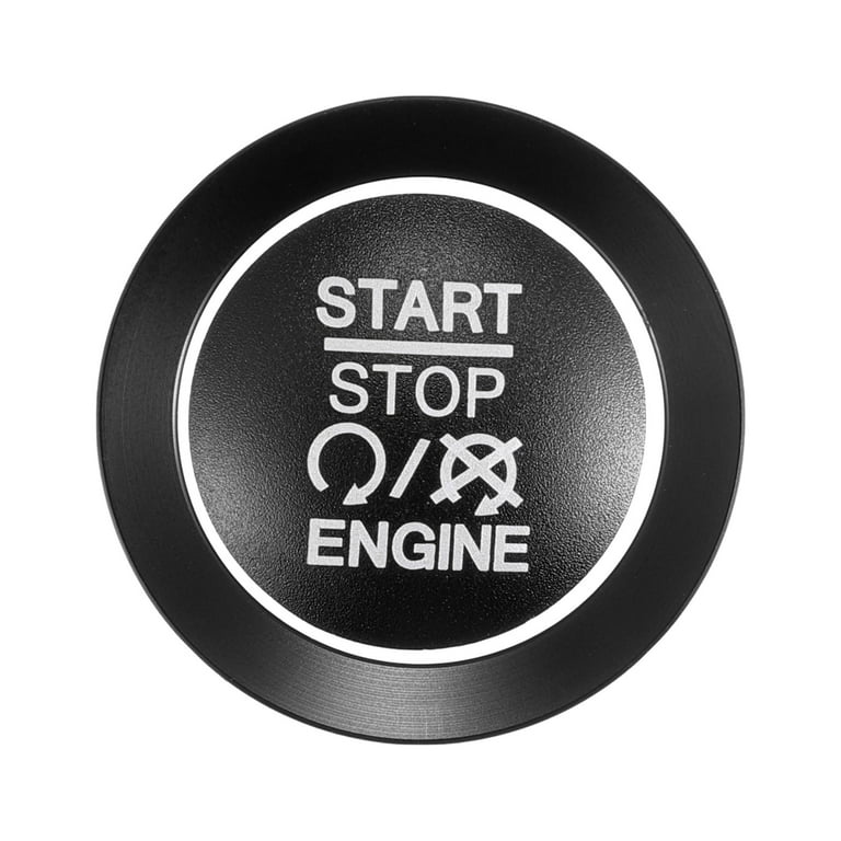Unique Bargains Engine Start Stop Ignition Button Cover Sticker for Jeep  Compass Renegade Black 