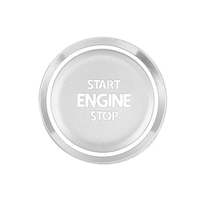 Unique Bargains Engine Start Stop Ignition Button Overlay Cover Decal Interior Sticker for Volkswagen CC Silver Tone