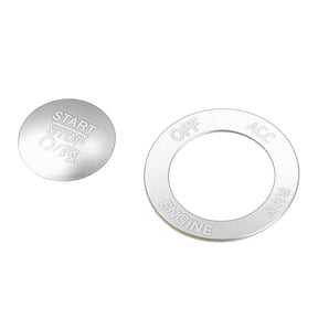 Unique Bargains Engine Start Stop Push Start Button Cover Sticker Kit for Dodge Charger Challenger Durango Silver Tone