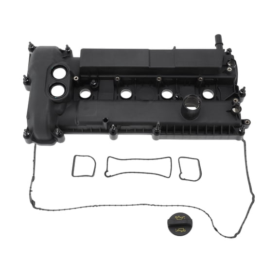 Unique Bargains Engine Valve Cover for Ford Focus 2.0L 2012-2014 Valve Rocker Cover with Gasket, Bolt, Oil Cap and Spark Plug Tube Seal No.CM5Z6582AH Plastic 1 Set