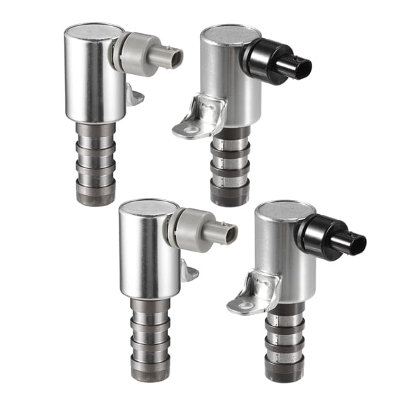 Engine Variable Valve Timing VVT Solenoid - for Ford F150 2011-2017 Metal Silver Tone - 4 Pcs
