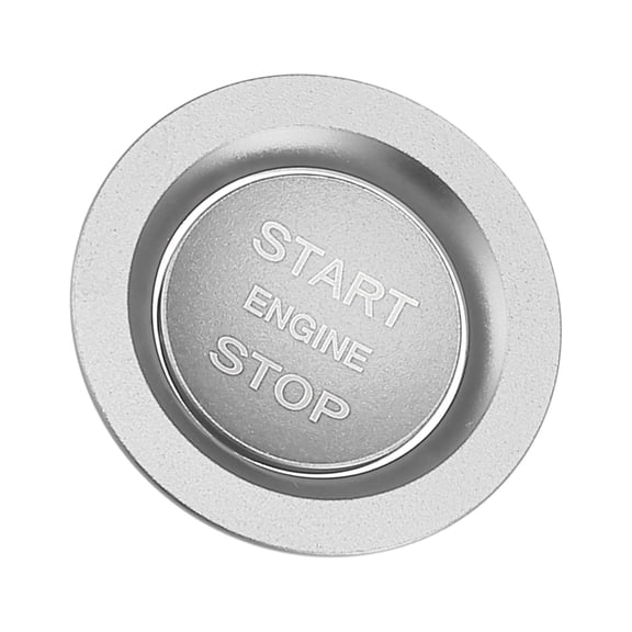 Unique Bargains Engine for Start Stop Button Cover Kit for Jaguar XE for Range for Rover 2013-2021 Aluminum Alloy Silver Tone