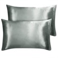 thumbnail image 1 of Unique Bargains Satin Pillowcases Silky Covers Grey 20"x54", 1 of 8