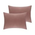 thumbnail image 1 of Unique Bargains Envelope Closure Durable Velvet Pillowcases (2 Count) Bean Gray Queen, 1 of 6