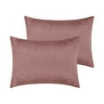 thumbnail image 1 of Unique Bargains Envelope Closure Durable Velvet Pillowcases (2 Count) Bean-Paste Color Queen, 1 of 6