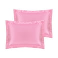 thumbnail image 1 of Unique Bargains Envelope Closure Soft and Smooth Satin Pillowcase (2 Count) Dark Pink Queen, 1 of 6