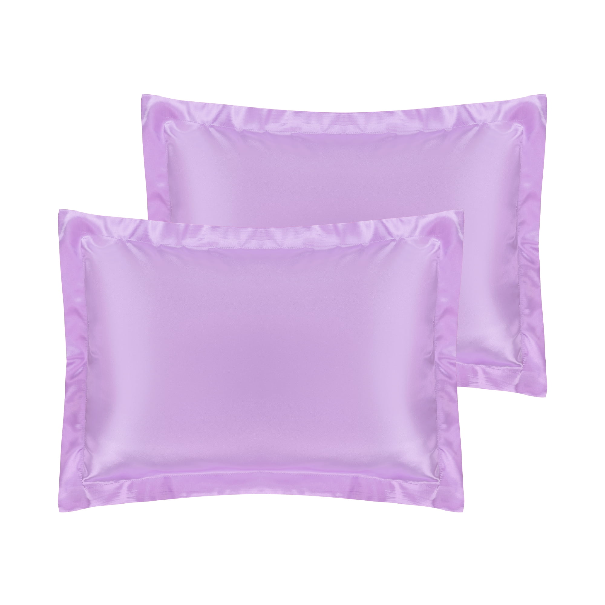 Unique Bargains Envelope Closure Soft and Smooth Satin Pillowcase (2 Count) Purple Queen