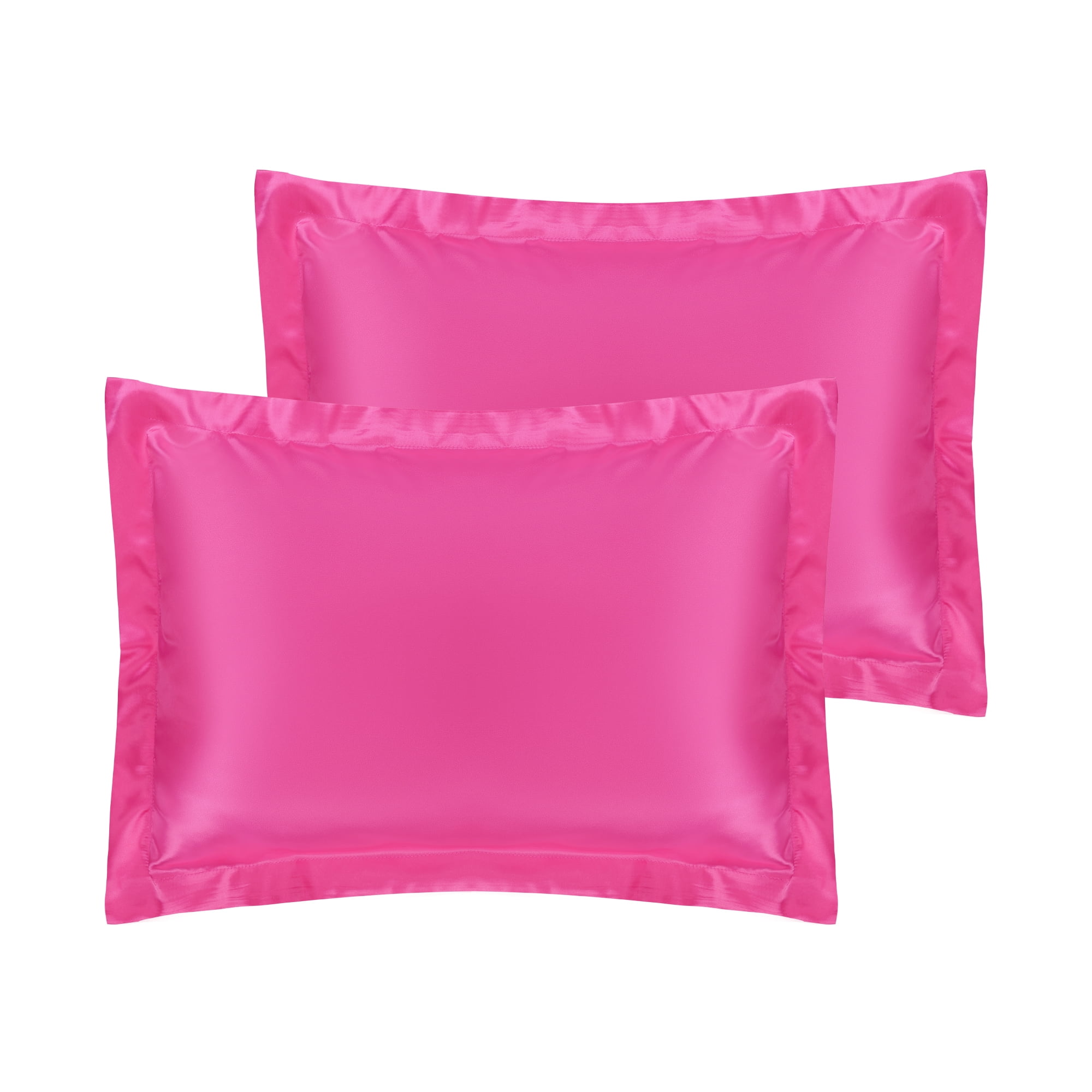 Unique Bargains Envelope Closure Soft and Smooth Satin Pillowcase (2 Count) Rose Red Queen