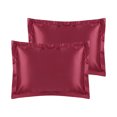 thumbnail image 1 of Unique Bargains Envelope Closure Soft and Smooth Satin Pillowcase (2 Count) Wine Red Queen, 1 of 6