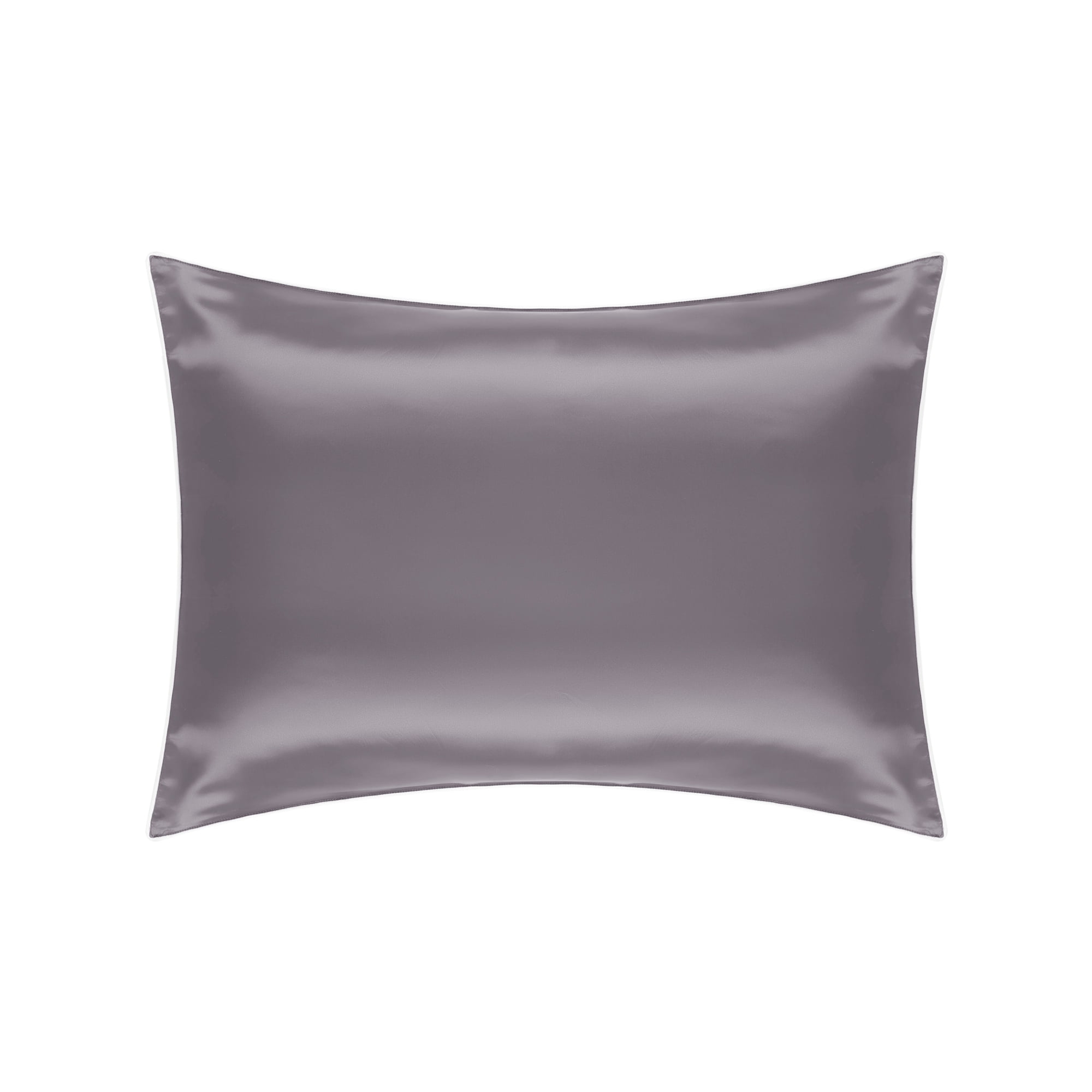 Unique Bargains Envelope Closure Soft and Smooth Silk Standard Pillowcase Gray Queen