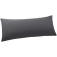 thumbnail image 1 of Unique Bargains Envelope Closure Washed Microfiber Body Pillowcases Dark Gray 20"x48", 1 of 8