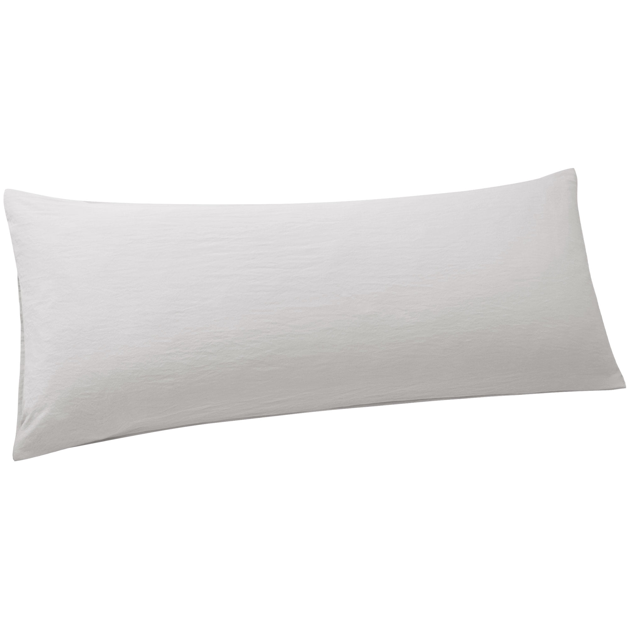 Unique Bargains Envelope Closure Washed Microfiber Body Pillowcases Light Gray 20"x60"