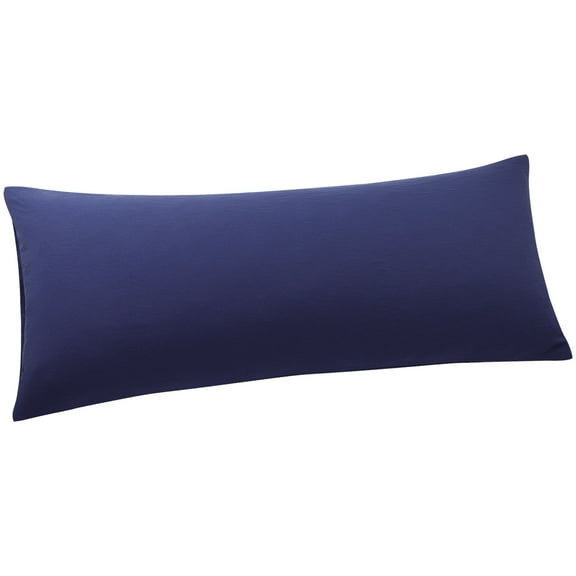 Unique Bargains Envelope Closure Washed Microfiber Body Pillowcases Navy Blue 20"x54"