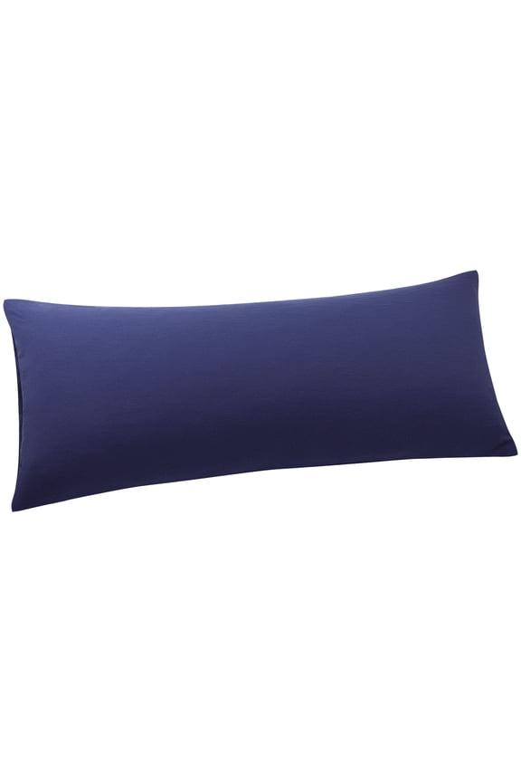 Envelope Closure Washed Microfiber Body Pillowcases Navy Blue 20"x54"
