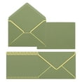 thumbnail image 1 of Unique Bargains Envelopes with Gold Border Envelopes for Cards V Flap Envelopes Green, 1 of 7