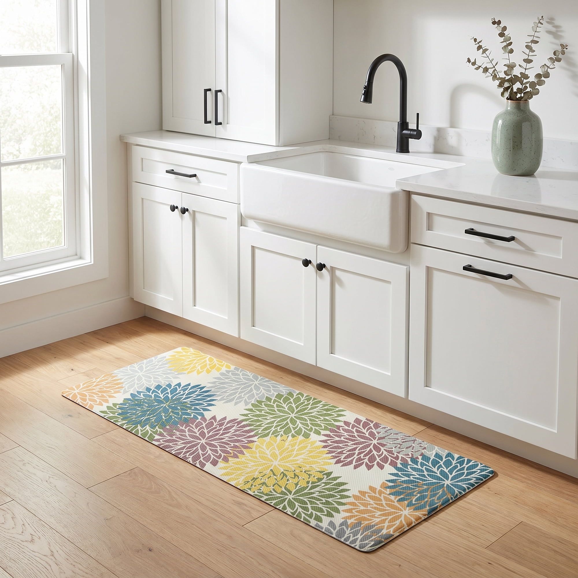 Unique Bargains Ergonomic Kitchen Mats Multicolor 47" x 17"