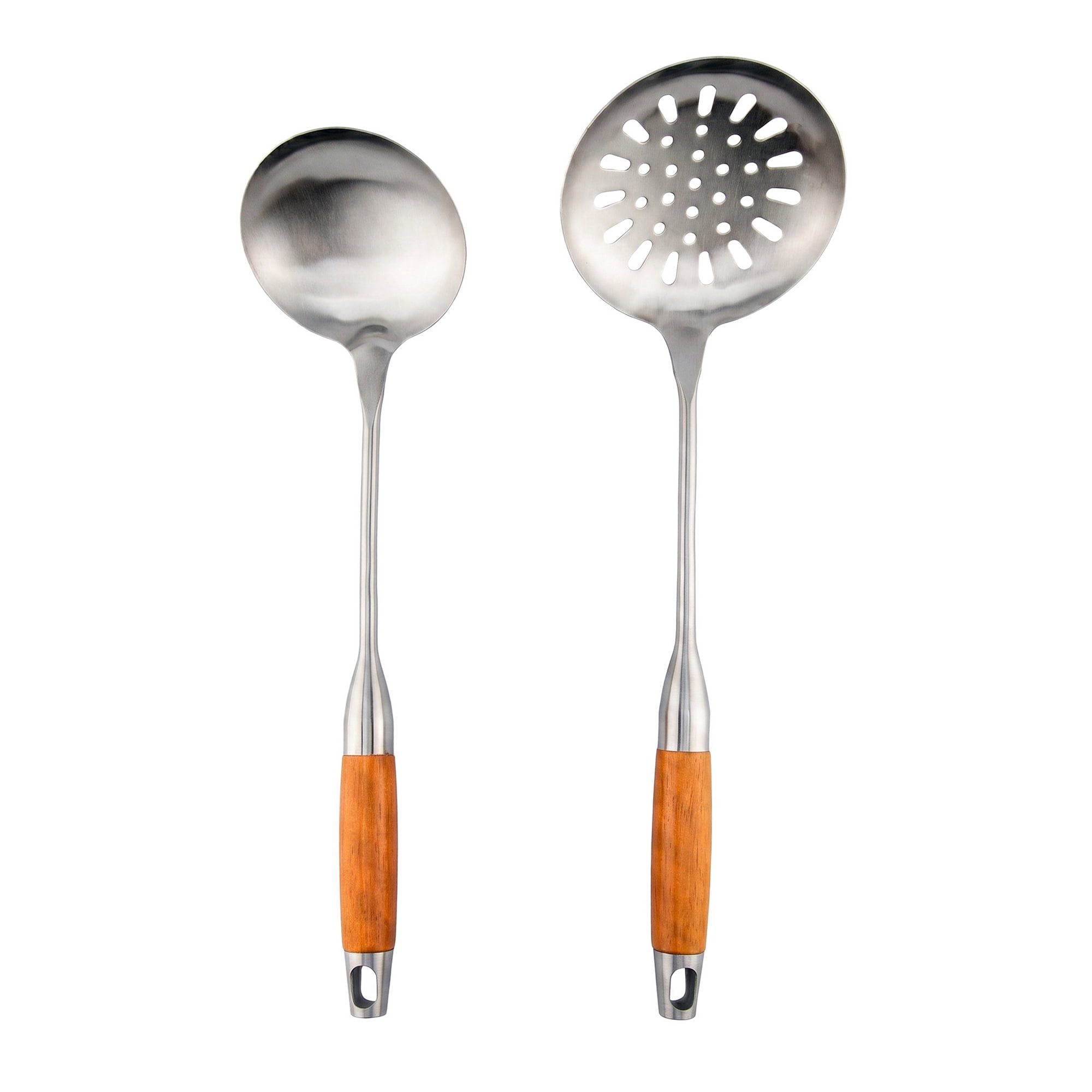 Unique Bargains Essential Stainless Steel Cooking Utensil Set for Cooking Brown E 2pcs