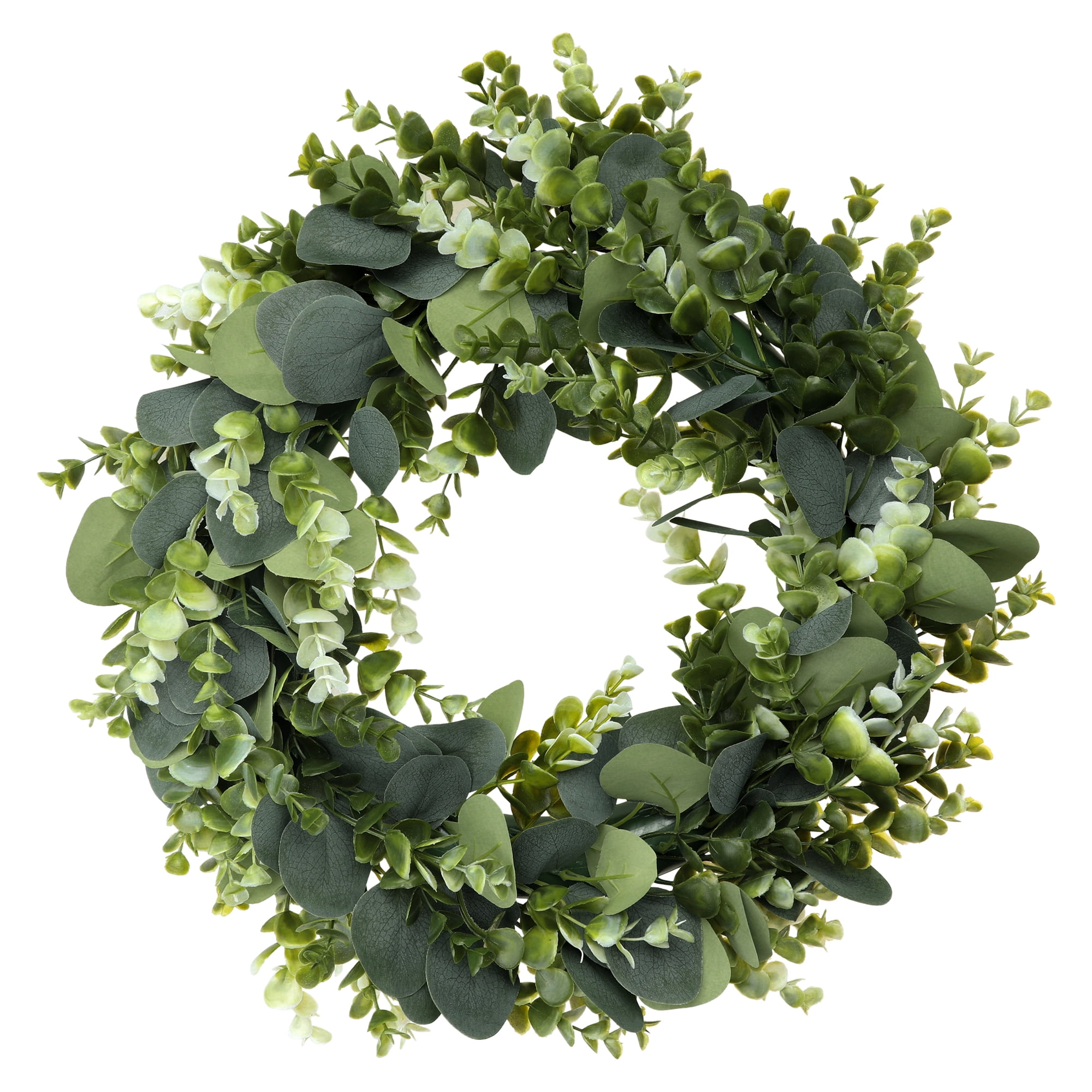 Unique Bargains Eucalyptus Wreaths for Front Door Handmade Wreath Window Wedding Decor 18"