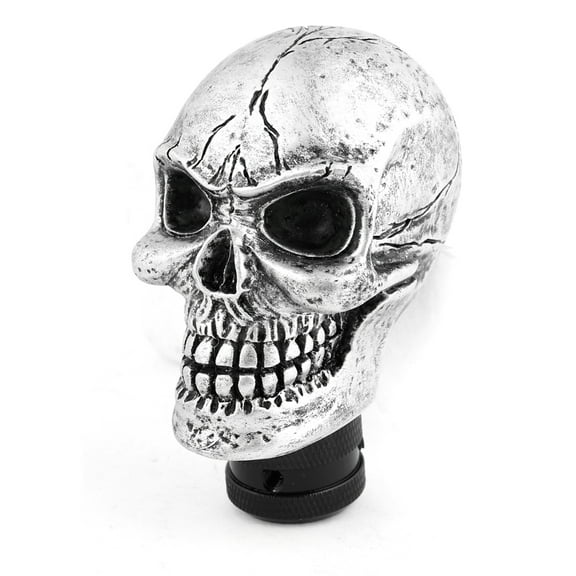 Unique Bargains Evil Skull Manual Gear Shift Knob Universal Stick Lever Shifter,Silver