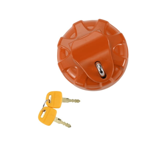 Unique Bargains Excavator Locking Gas Cap for DAEWOO Locking Fuel Tank Cap With 2 Keys  Siver Tone Red Orange Yellow