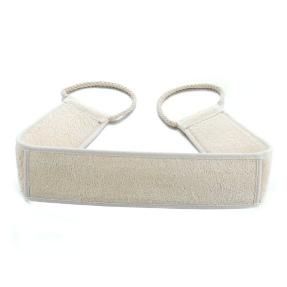 Unique Bargains 1Pc Exfoliating Loofah Back Strap Sponge Body Shower Bath Brush Cotton Towel