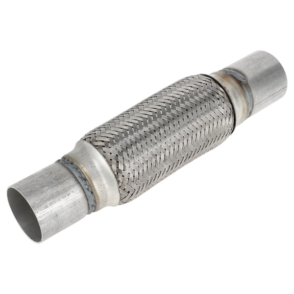 Unique Bargains Exhaust Flex Pipe 2.16 Inch OD Flexible Braided Exhaust Tube Universal Flexible Pipe Tubing Silver Tone 1 Pc