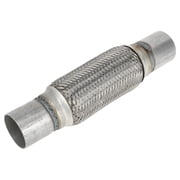 Unique Bargains Exhaust Flex Pipe 2.16 Inch OD Flexible Braided Exhaust Tube Universal Flexible Pipe Tubing Silver Tone 1 Pc