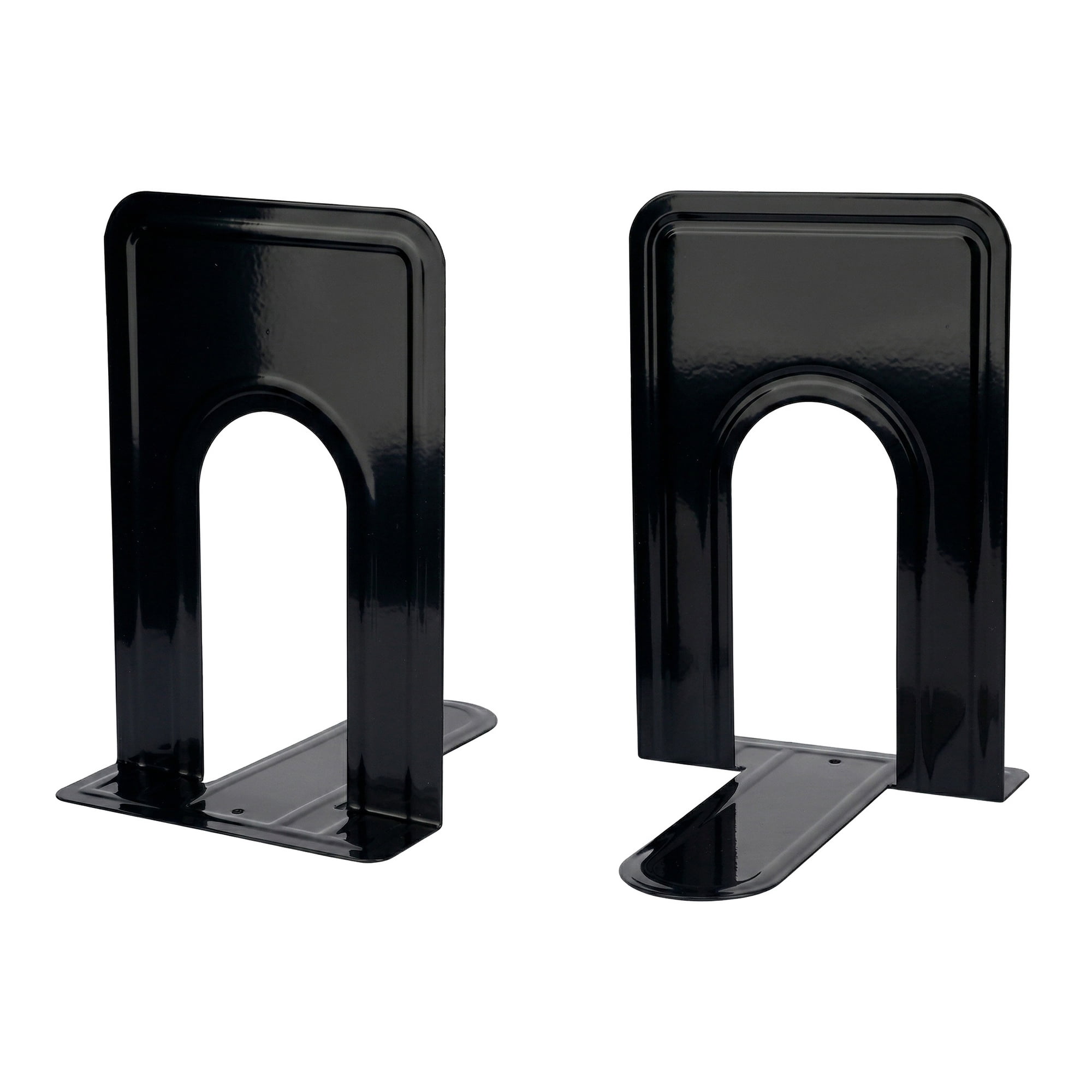 Unique Bargains Expandable Iron Bookends with Compartments Black 5"L x 5.9"W x 7.5"H