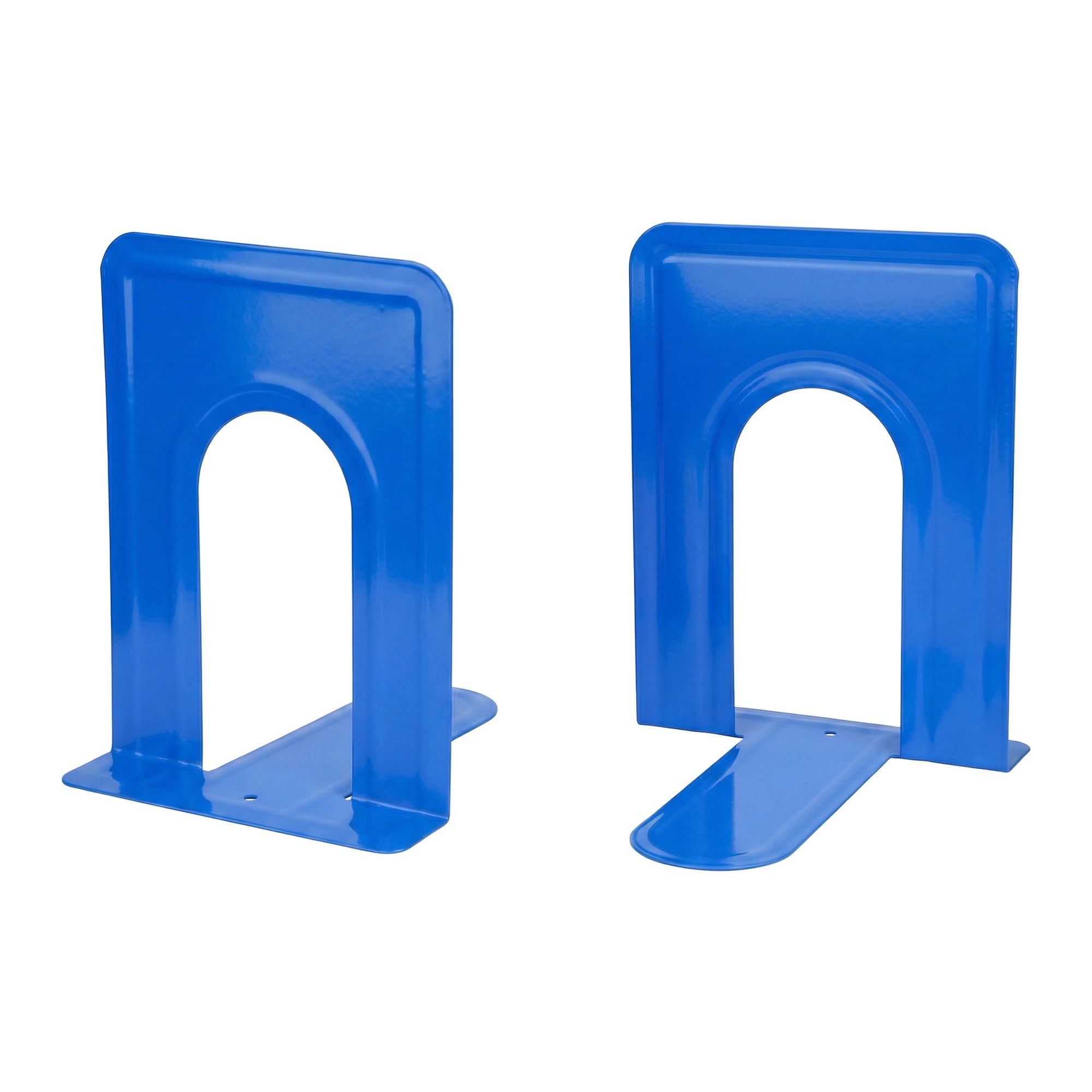 Unique Bargains Expandable Iron Bookends with Compartments Blue 5"L x 5.8"W x 6.7"H